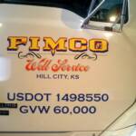 Logo Design and Vinyl Truck Graphics, Fimco Well Service, Hill City, Kansas