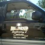 Logo Design and Chrome Vinyl Truck Graphic, Advanced Landscaping & Construction, LLC, Hill City, Kansas