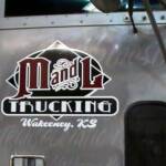 Custom Logo Design and Vinyl Graphics for Semi, M & L Trucking, WaKeeney, Kansas