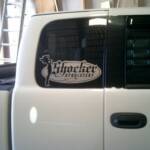 Custom Logo Design and Vinyl Window Graphics, Shocker Upholstery, Kansas City, Kansas