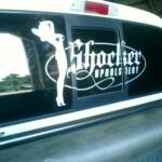 Custom Logo Design and Vinyl Window Graphics, Shocker Upholstery, Kansas City, Kansas