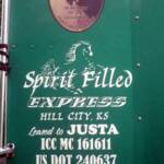 Custom Logo Design and Vinyl Graphics for Semi, Spirit Filled Express, Hill City, Kansas